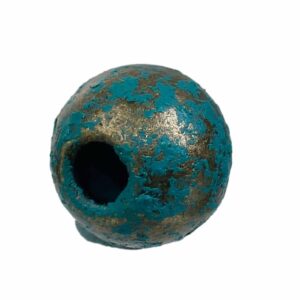 Metal bead, approx. 6 mm, brass patinated