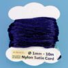 Nylon Satin Cord Ø 1 mm 10m (0,22€/m) - dunkelblau