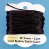 Nylon Satin Cord Ø 1 mm 10m (0,22€/m) - dunkelbraun