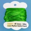 Nylon Satin Cord Ø 1 mm 10m (0,22€/m) - grün