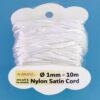 Nylon Satin Cord Ø 1 mm 10m (0,22€/m) - weiß