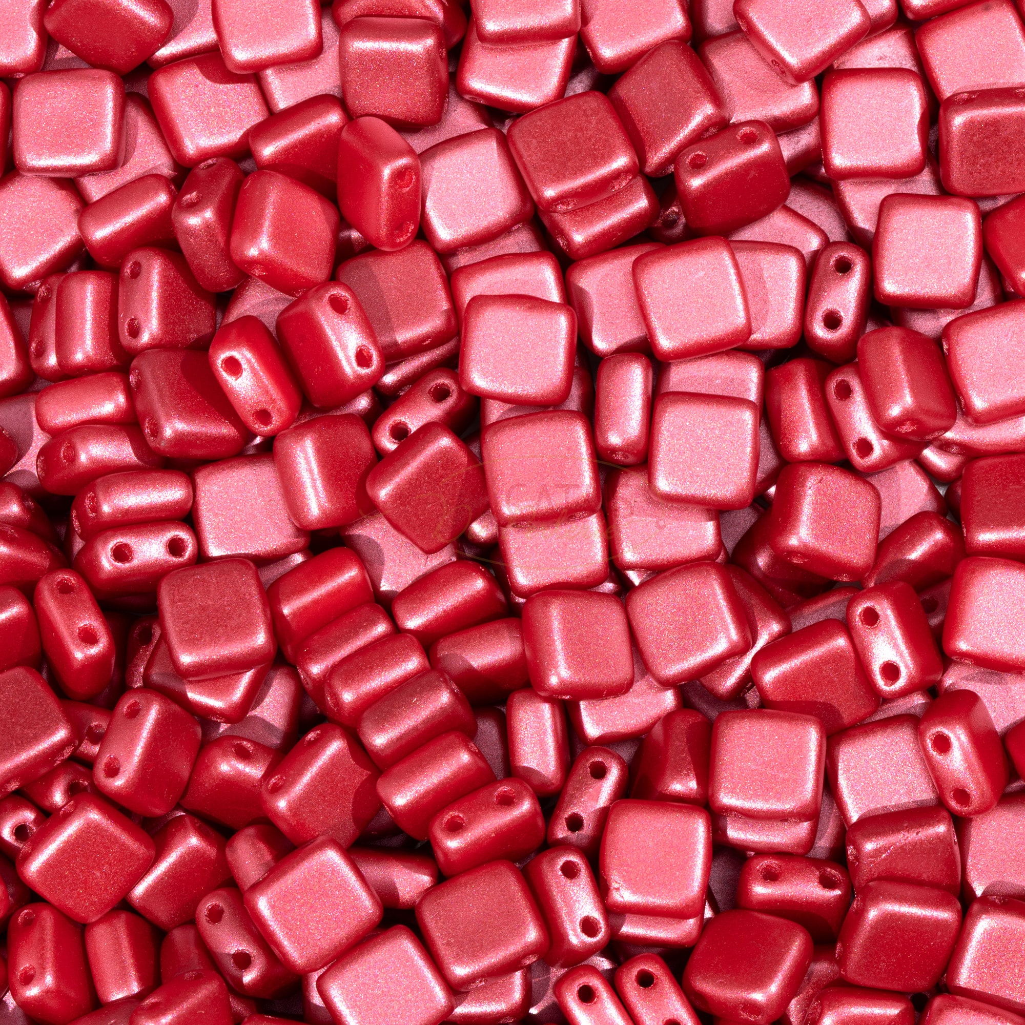 Square beads 6 x 6 x 3 mm color selection, 20 pieces