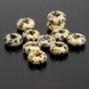 Perlina foro grande Perlina modulare Selezione di pietre preziose 12 mm, 1 pezzo - 12mm, diaspro dalmata
