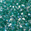 Glass double cone 3 mm color selection, 20 pieces - emerald AB