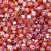 Glass double cone 3 mm color selection, 20 pieces - red magma