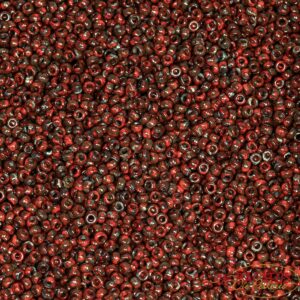 Miyuki Rocailles 11-4513 opaque red picasso 9,9g