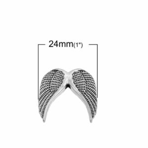 Metal bead spacer wings 25×24 mm