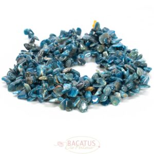 Apatite drops of blue tones square approx. 6x12mm, 1 strand