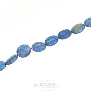 Lentille lapis lazuli mat environ 18mm, 1 fil