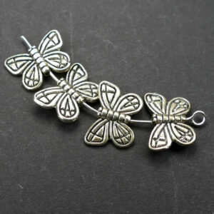 Metallperle Schmetterling 15×10 mm, 5 Stück