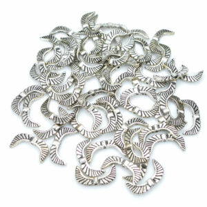Perline in metallo ali d’angelo piccole 8×20 mm, 4 pezzi