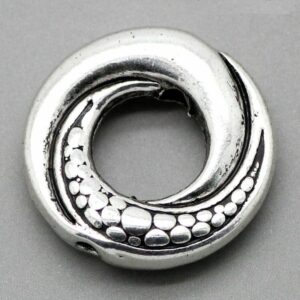 Beignet de perles en métal avec des points 15 mm, 4 pièces