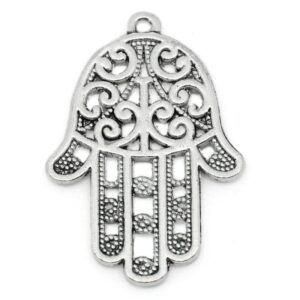Metal pendants Hamsahand / Fatima’s hand 35×24 mm, 2 pieces