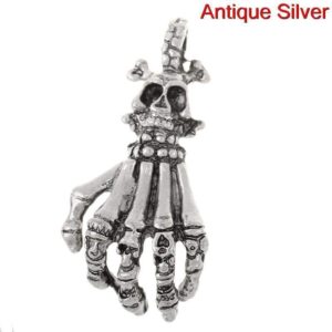 Metallanhänger Halloween Skelett Hand 46×24 mm