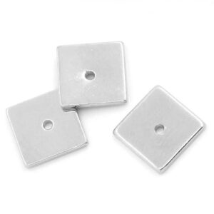 Distanziatore perline in metallo quadrato 6 e 8 mm, 5 pezzi