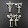 Metal pendant angel heart size selection - 56 mm