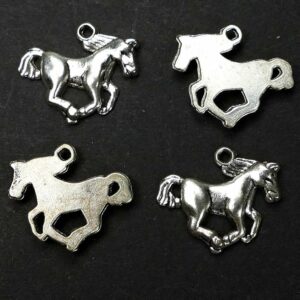 Metal pendants horse 20×16 mm, 2 pieces