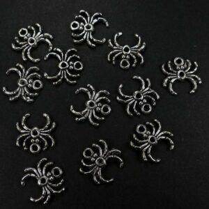 Metal pendants spider 17 mm, 2 pieces