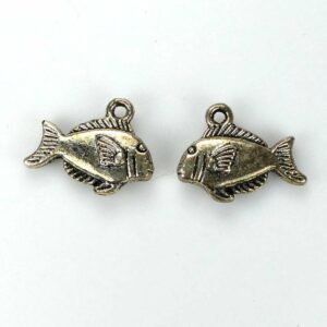 Metal bead fish 18×14 mm, 3 pieces