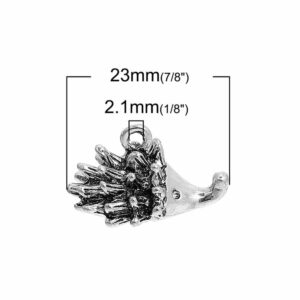 Metallanhänger Charm Igel 23×12 mm
