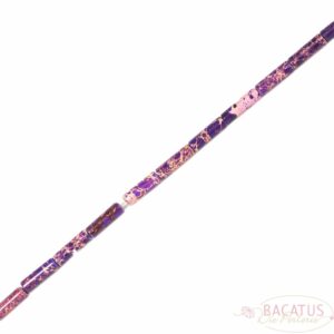 Impression Jaspis Röhrchen glanz lila ca. 4x13mm, 1 Strang