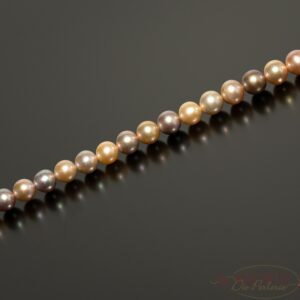 A-grade freshwater pearls “almost round” multicolored 9-10mm, 1 strand