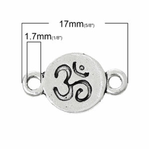 Metallanhänger Verbinder OM 17×10 mm, 4 Stück