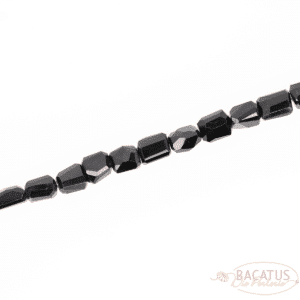 Spinel nuggets, gloss black, 1 strand
