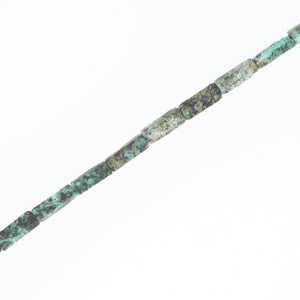 African turquoise cuboid, approx. 4x13mm, 1 strand