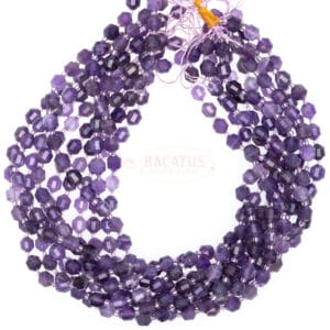 1 Strang #4554 BACATUS Edelstein Amethyst Perle Splitter glanz lila ca 5x8 mm 