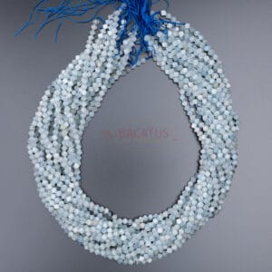 Aquamarine bicone faceted approx 4x4mm, 1 strand