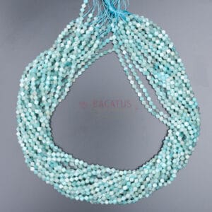 Amazonite bicone faceted green blue approx. 4x4mm, 1 strand