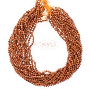 Goldfluss Bicone faceted gold-brown approx. 4x4mm, 1 strand