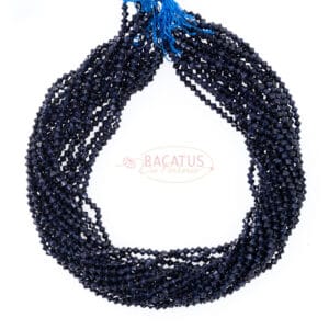 Blue river bicone faceted blue approx 4x4mm, 1 strand