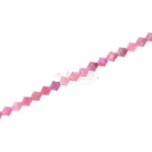 Rubellit Bicone facettiert rosa ca. 6x6mm, 1 Strang