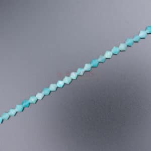 Amazonite bicone faceted blue-green approx 4x4mm, 1 strand