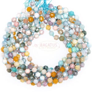 Gemstone Mix Fancy faceted 9x10mm, 1 strand