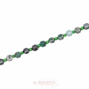 Africa emerald fancy faceted shades of green approx. 5x6mm, 1 strand