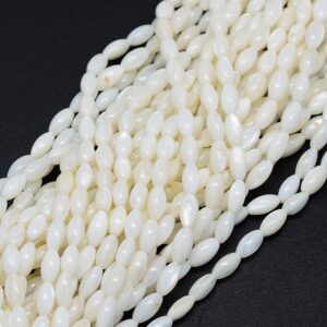 Gros Blanc/Gris Nacres perles rondes ordinaires 8 mm 3 brins de 40+ 
