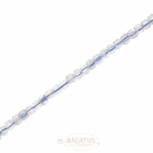 Labradorite cube faceted gray blue approx. 2.5mm, 1 strand