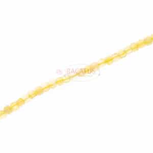 Opal cube faceted yellow approx. 2.5×2.5mm, 1 strand