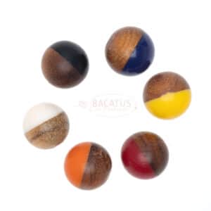 Wood & resin bead plain round 15 mm color selection 1 piece