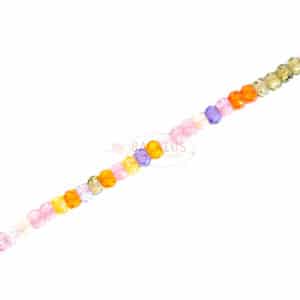 Zirconia rondelle faceted colored approx. 2x3mm, 1 strand