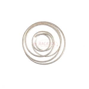 Metallperle Spirale flach Farbauswahl ca. 22mm, 4 Stück
