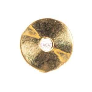 Disque d’espacement de perles en métal sélection de couleurs ondulées 9 mm, 10 pièces – or