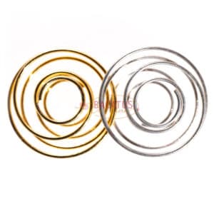 Metallperle Spirale flach Farbauswahl ca. 22mm, 4 Stück