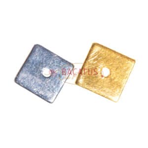 Distanziatore perline in metallo quadrato selezione colore 6 e 8 mm, 5 pz