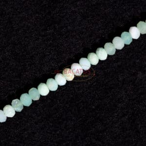 Rondelle opale sfaccettate verdi circa 2x4mm, 1 capo