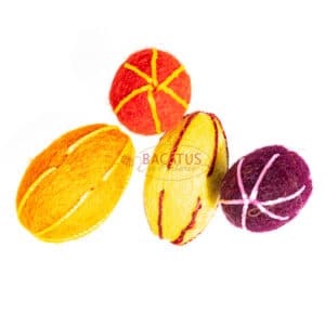 Set di perline in feltro olive arancio rosso, 1x