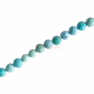 Turquoise plain round faceted approx. 3mm, 1 strand